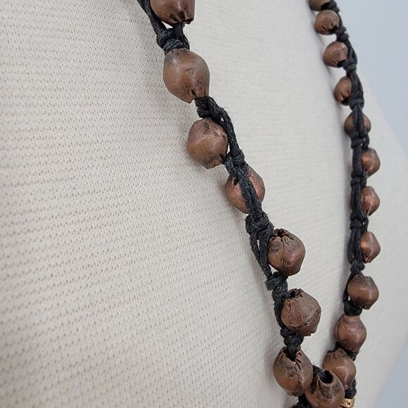 TAT2 Designs Bohemian Long Beaded Carabiner Charm Holder Coin Key Brass Necklace - Picture 13 of 15